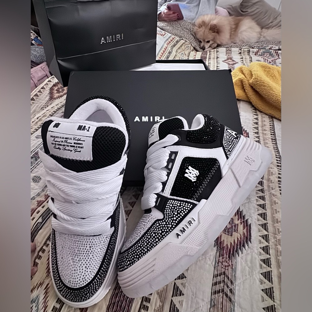 Super RARE AMIRI MA-1 Studded Low Top Trainer